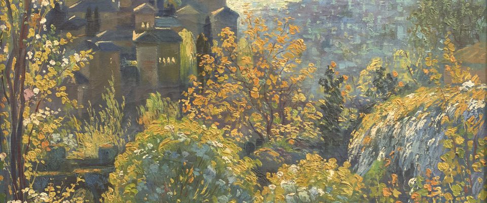 Joaquín Urbano Mingorance (Granada, 1887 - †) Puesta de Sol (Primer premio de 1944, sección óleos) Óleo sobre lienzo, 78x65 cm.