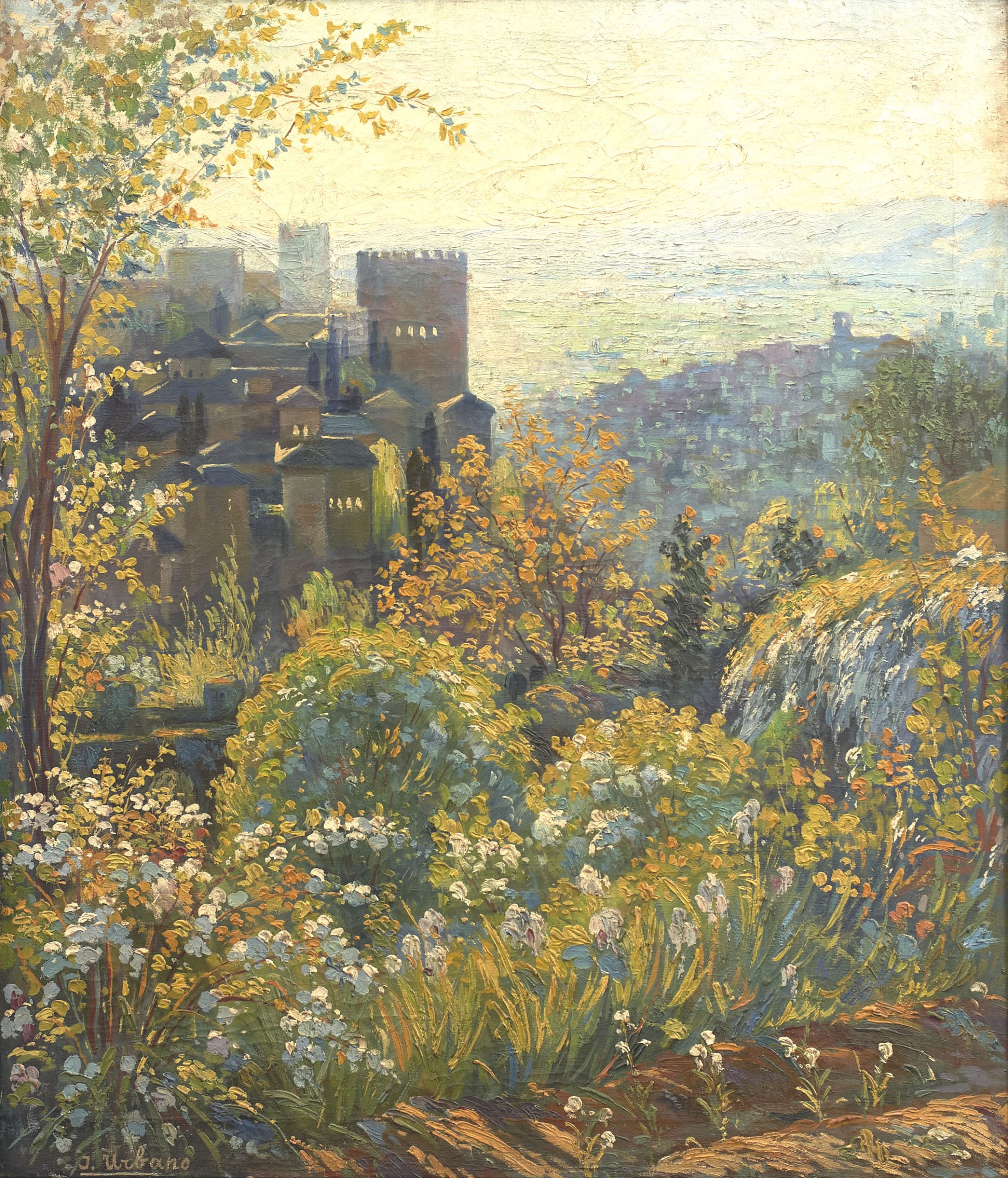 Joaquín Urbano Mingorance (Granada, 1887 - †) Puesta de Sol (Primer premio de 1944, sección óleos) Óleo sobre lienzo, 78x65 cm.