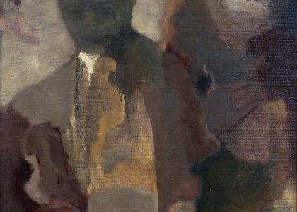 Guillermo Rodríguez Mingorance (Madrid, 1948). Los Toreros (Primer premio “Ciudad de Linares” de 1973). Óleo sobre lienzo, 80x64 cm.
