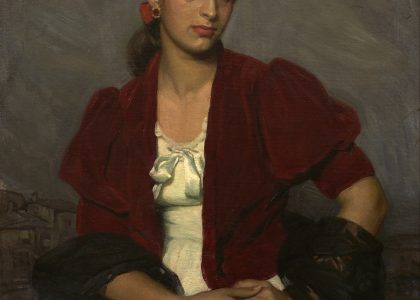 José Suárez Peregrín (Granada, 1908 - †) Carmen la gitana (Primer premio de 1956, sección óleos) Óleo sobre lienzo, 95x75 cm.