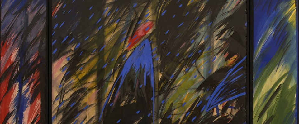 Fernando Bermejo Barrionuevo (Madrid, 1949) Aves (Primer premio “Ciudad de Linares” de 1983) Témpera sobre tela, 180x150 cm.