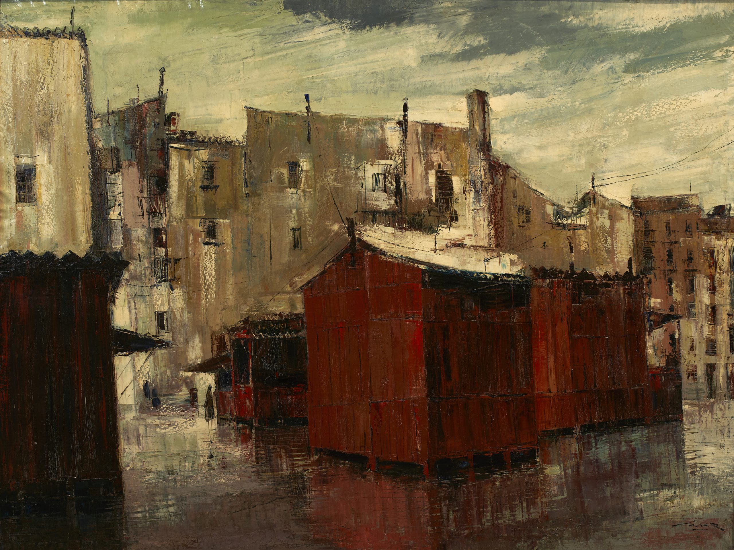 José María Cózar Viedma (Baeza, 1944) Reflejos en el mercado (Primer premio de 1963, sección óleos) Óleo sobre lienzo, 150x200 cm.