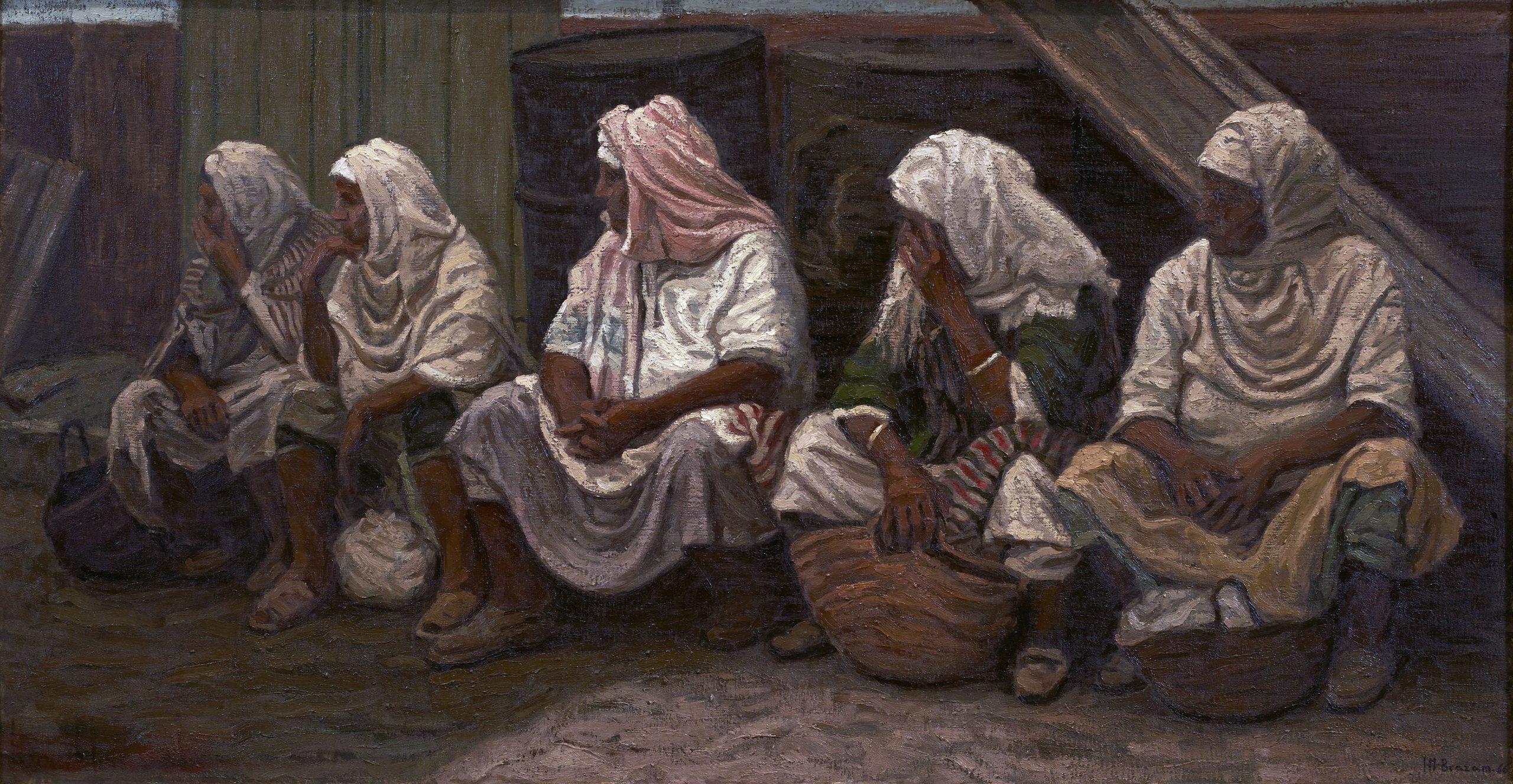 Juan Manuel García Maldonado, “Brazam” (Alhama de Granada, Granada, 1946) Ágora (Segundo premio de 1968, sección óleos). Óleo sobre lienzo, 92x177 cm
