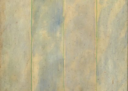 Santiago Bueno Bravo (Madrid, 1954) Hierba-tierra Nº1 (Primer premio “Ciudad de Linares” de 1981, sección óleos) Óleo sobre tabla, 200x120 cm.