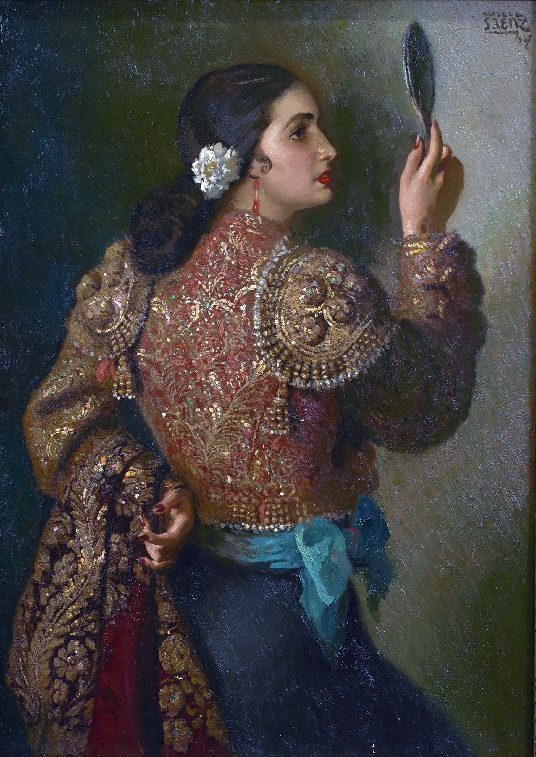 Rafael González-Sáenz Lerdo de Tejada (Ayamonte, Huelva, 1903 - Madrid, 1962) Torera (Primer premio de 1947, sección óleos) Óleo sobre lienzo, 96x70 cm.