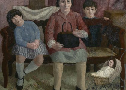 José Hernández Quero (Granada, 1930) Visita al estudio (Segundo premio “Mariano de la Paz” de 1971, sección óleos) Óleo sobre lienzo, 110x130 cm.