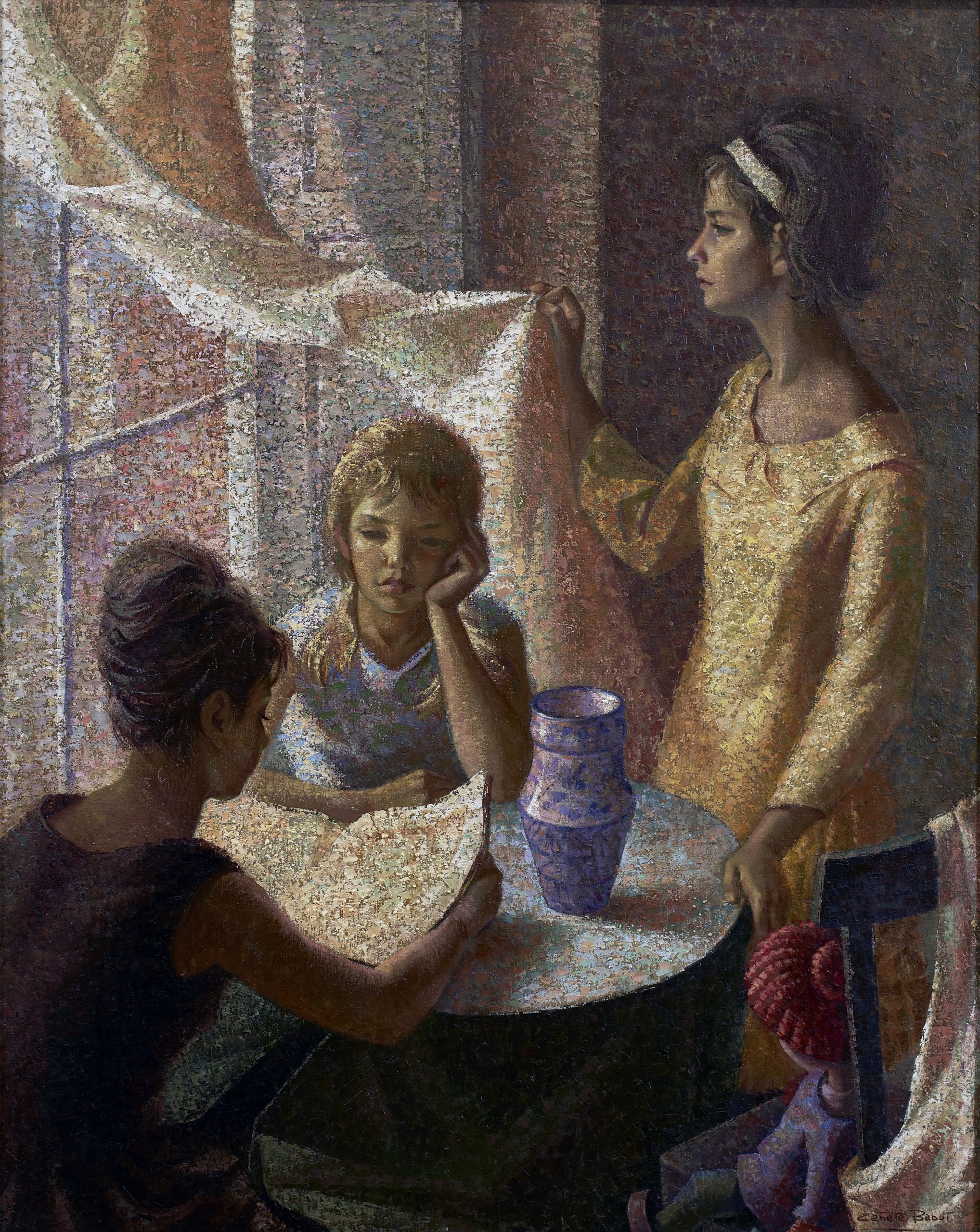 Joaquín Cañete Babot (Jerez de la Frontera, Cádiz, 1933 - †) La espera (Segundo premio de 1963, sección óleos) Óleo sobre lienzo, 150x118 cm.