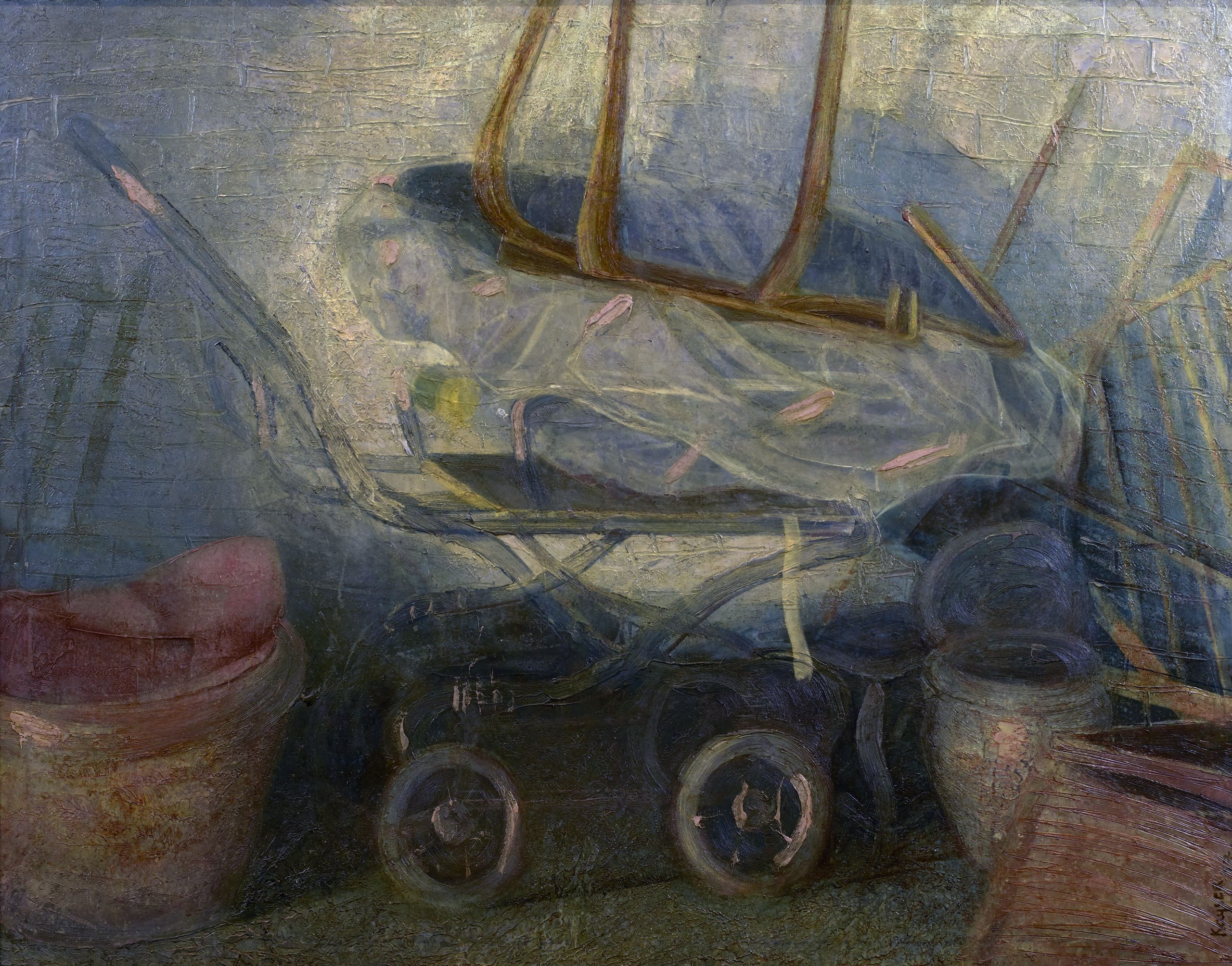 Manuel Kayser Zapata (Jaén, 1946). Persistencia del tiempo (Tercer premio “Mariano de la Paz” de 1979, sección óleos). Óleo sobre lienzo, 114x145 cm.