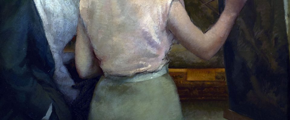 Guillermo Vargas Ruiz (Bollullos de la Mitación, Sevilla, 1910 - Madrid, 1990) La copista (Primer premio de 1951, sección óleos) Óleo sobre lienzo, 98x83 cm.