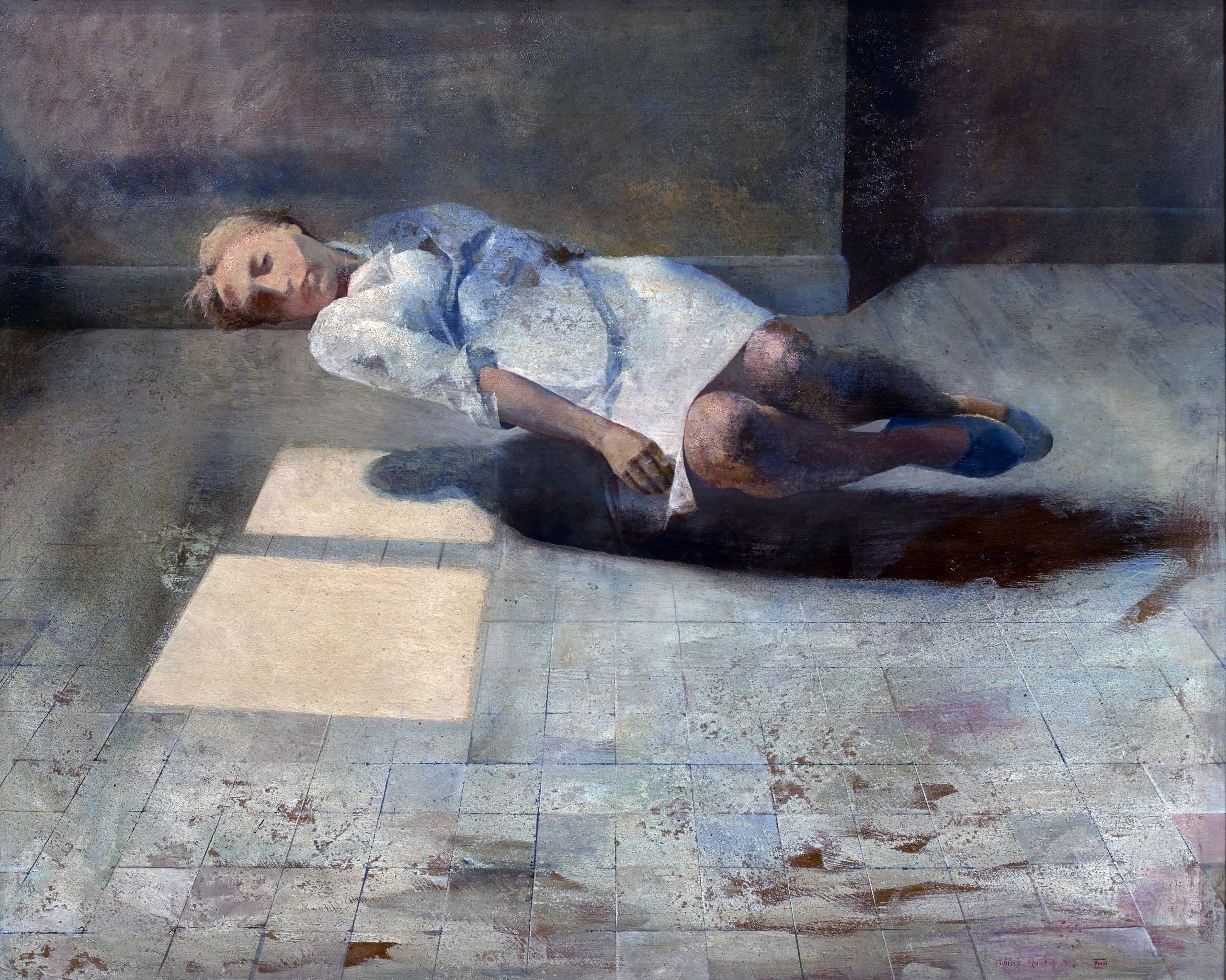 Matías Quetglas Benedet (Ciutadella, Menorca, 1946) María ingrávida (Tercer premio “Fernando Arcas” de 1970, sección óleos) Óleo sobre tabla, 80x100 cm.