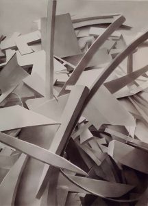 Autora: Magdalena Bachiller Título: Geometría Paisajística, 2020 Dimensiones: 70x 50 Técnica: Tinta china sobre papel