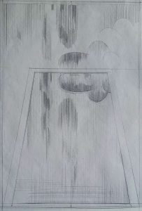 Autor: Diego Blázquez Título: Estanque Dimensiones: 70 x 50  cm Técnica: Técnica mixta sobre papel