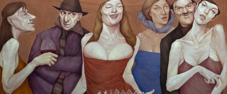 DIOSECITOS DE LA BUENA SUERTE. óleo sobre lienzo, 195X195 cms