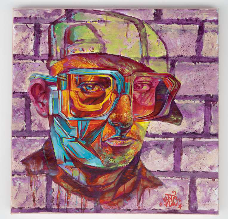 Mirada urbana. 40x40. Acrílico sobre lienzo