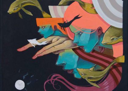 Acrílico sobre lienzo “Escapada Mental” 40 x 40 cm