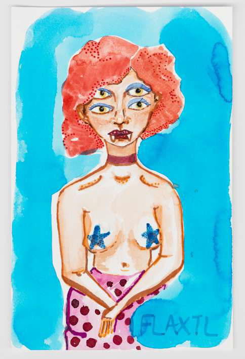 “Life on mars” 34 x 34 cm Acuarela y rotulador sobre papel