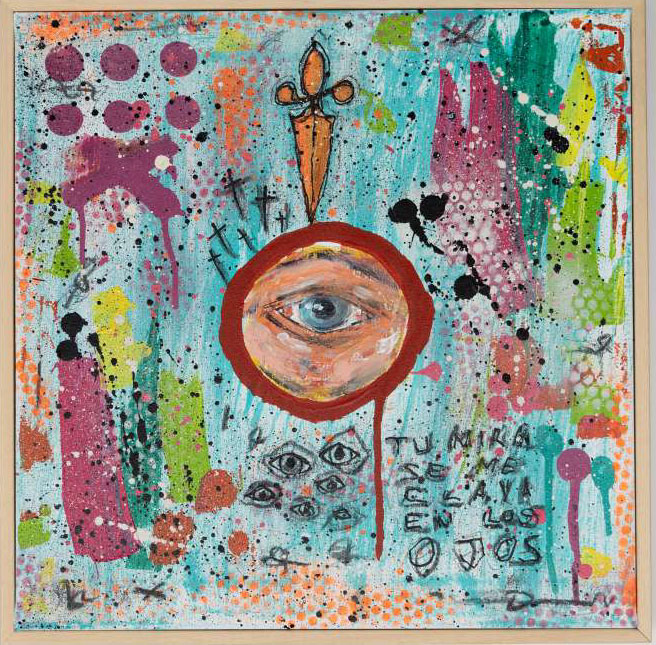 “Tu mirá salvaje” Técnca Mixta. 40 x 40 cm