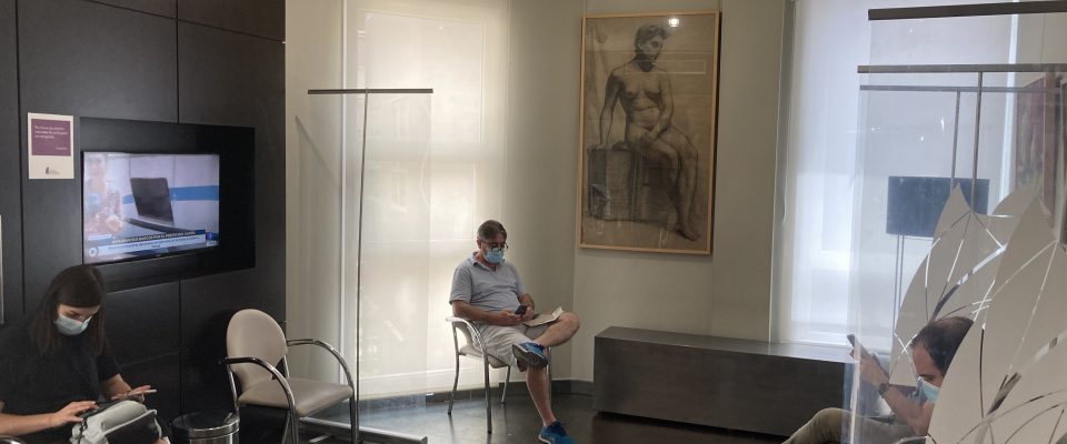 Interior de la clínica de fisioterapia de Luis Baños